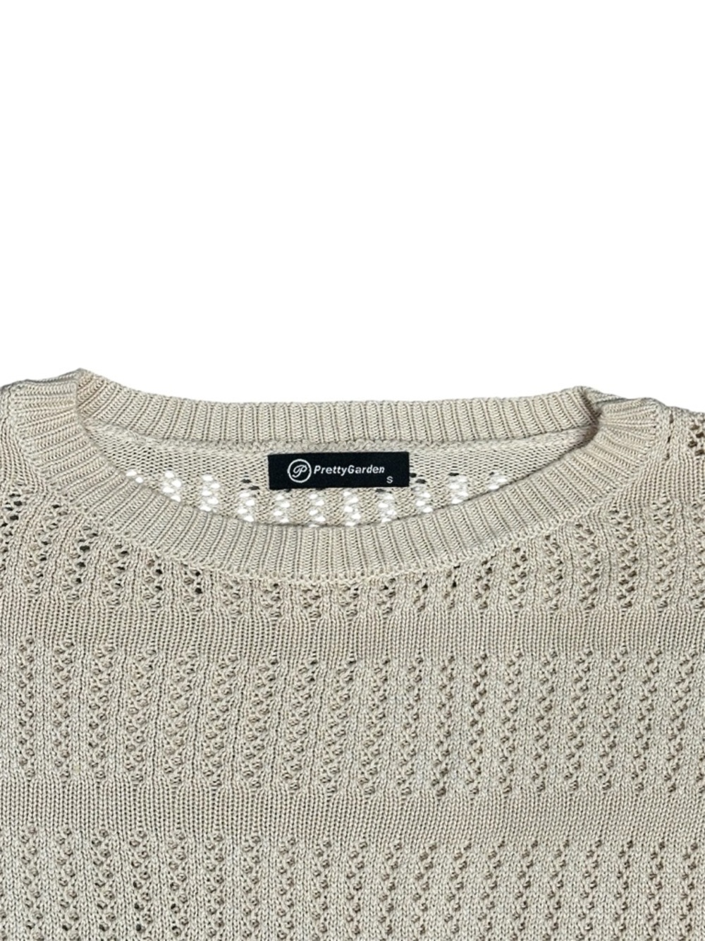 Pretty Garden Cream Knit Set | Boho Lounge & Swim Coverup | Size S - Picture 3 of 8